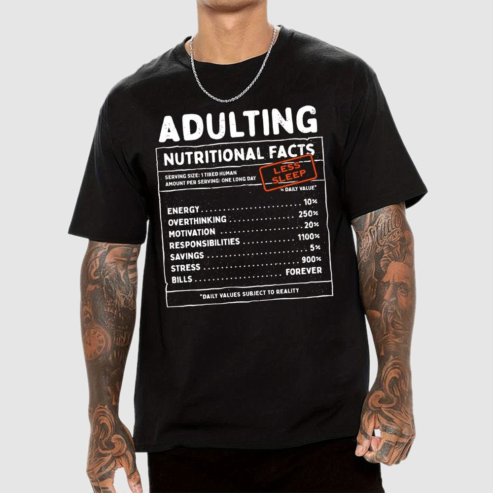 Adulting Facts Geek T-Shirt