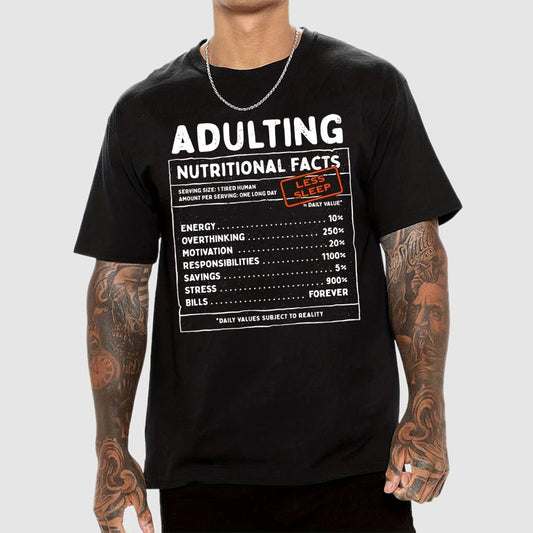 Adulting Facts Geek T-Shirt