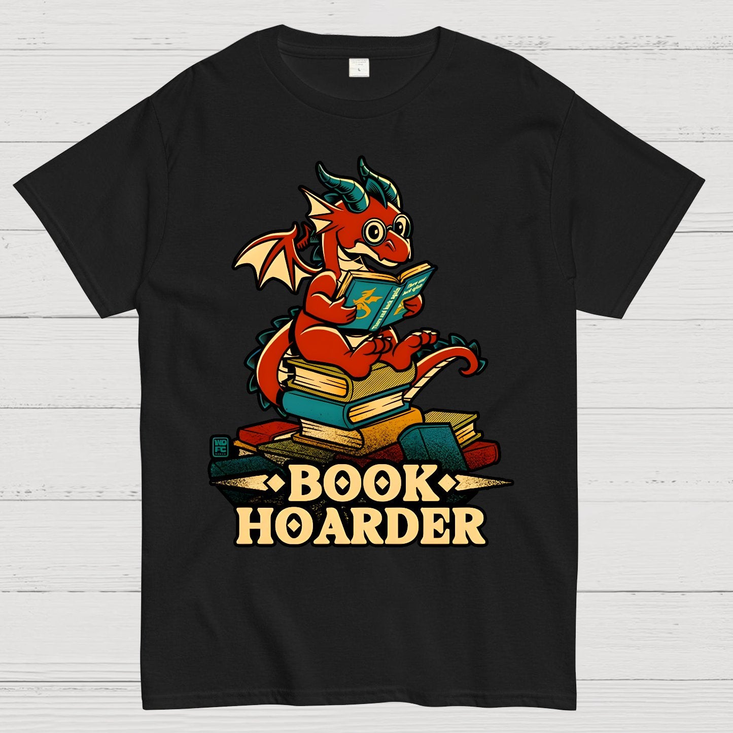 Book Hoarder Dragon Geek T-Shirt
