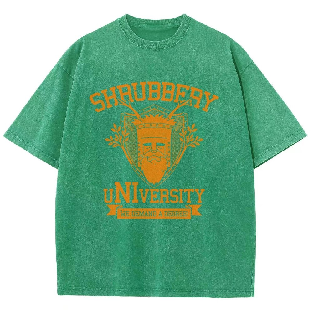 Shrubbery University Vintage Distressed T-shirt
