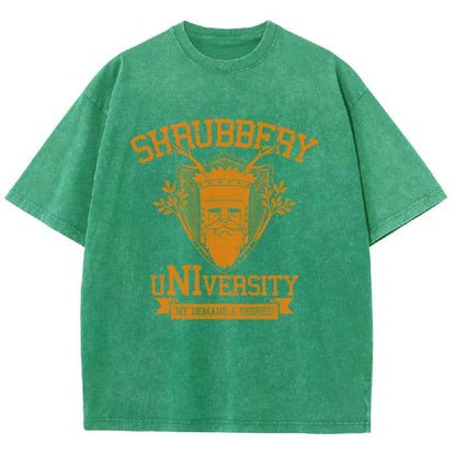 Shrubbery University Vintage Distressed T-shirt