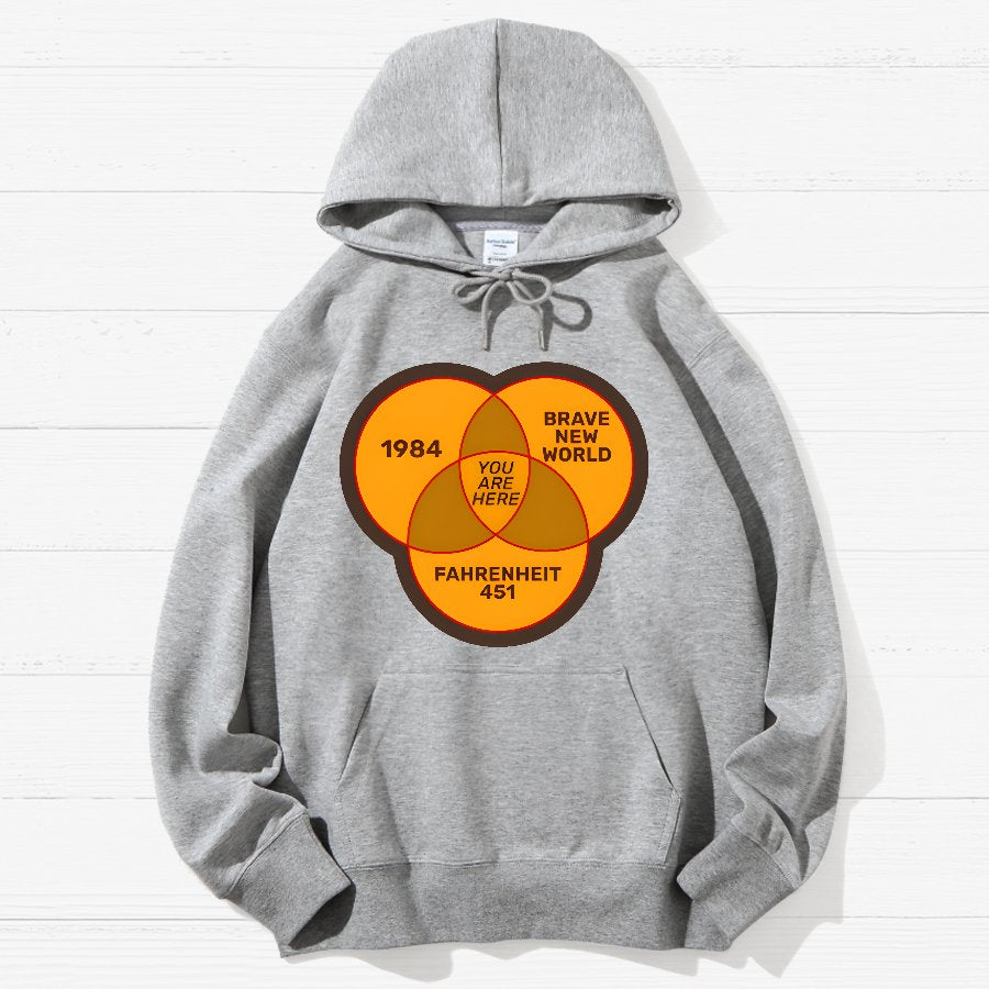 You Are Here Geek Cotton Hoodie