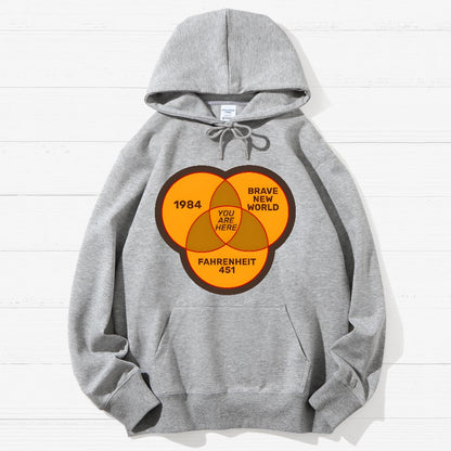 You Are Here Geek Cotton Hoodie