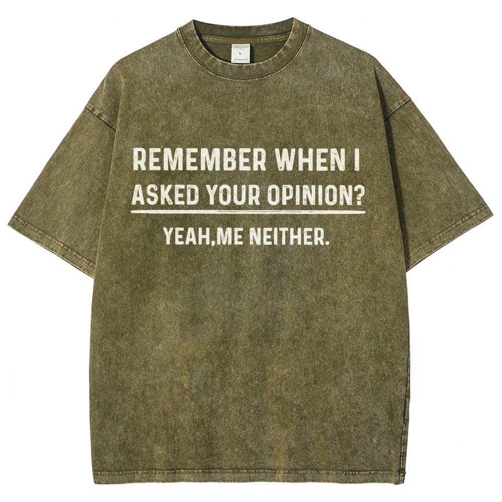 Your Opinion Funny Humor Vintage Distressed T-shirt