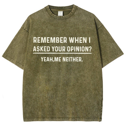 Your Opinion Funny Humor Vintage Distressed T-shirt