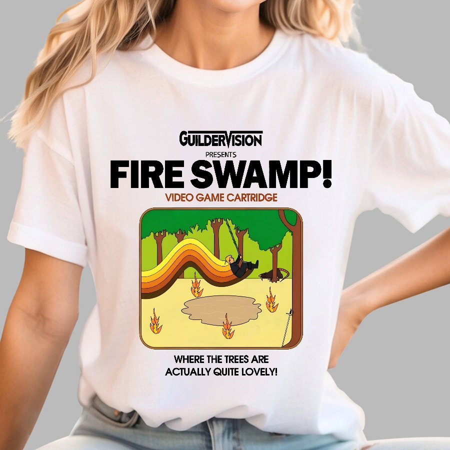 Retro Blazing Swamp Geek T-Shirt