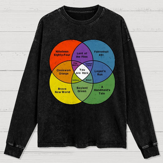 You Are Here Washed Long Sleeve Tee