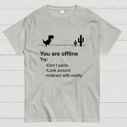 Offline Without Internet, Don't Panic Geeky T-Shirt