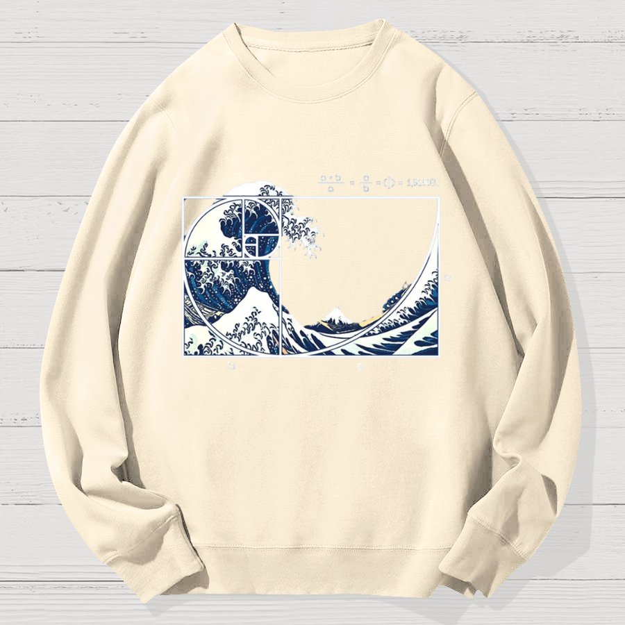 The Great Fibonacci Wave Science Geek Cotton Sweatshirt