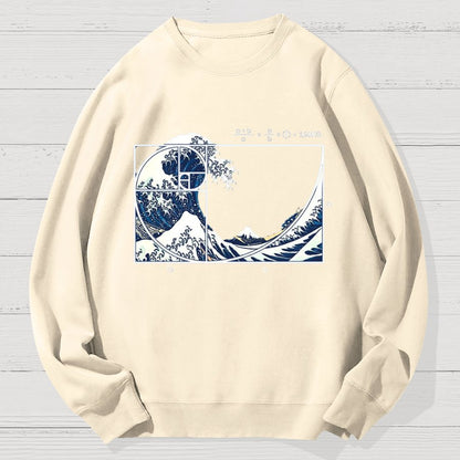 The Great Fibonacci Wave Science Geek Cotton Sweatshirt