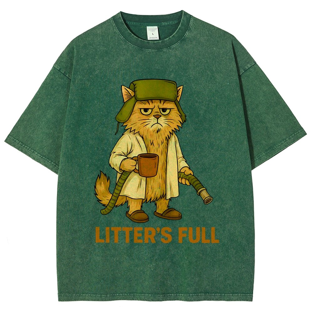 Litter’s Full Cat Vintage Distressed T-shirt