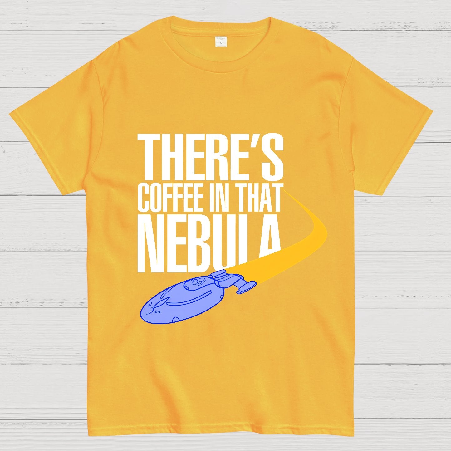 Coffee In That Nebula By Kwamster Geek T-Shirt