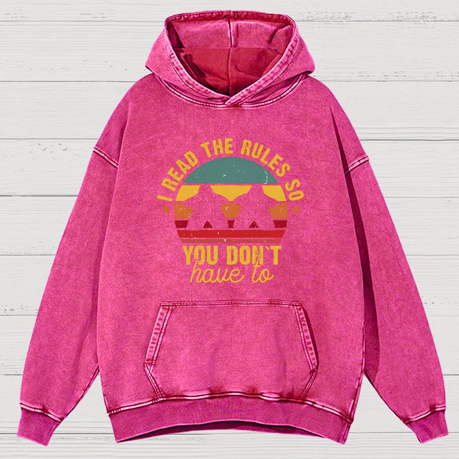I Read The Rules So You Don't Have To ,Board Game Vintage Distressed Hoodie