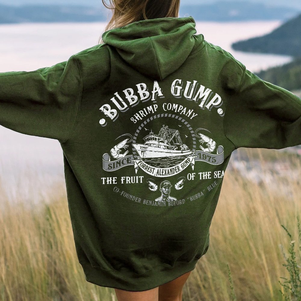 The Fruit Of The Sea Printed Back Unisex Cotton Hoodie
