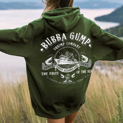 The Fruit Of The Sea Printed Back Unisex Cotton Hoodie