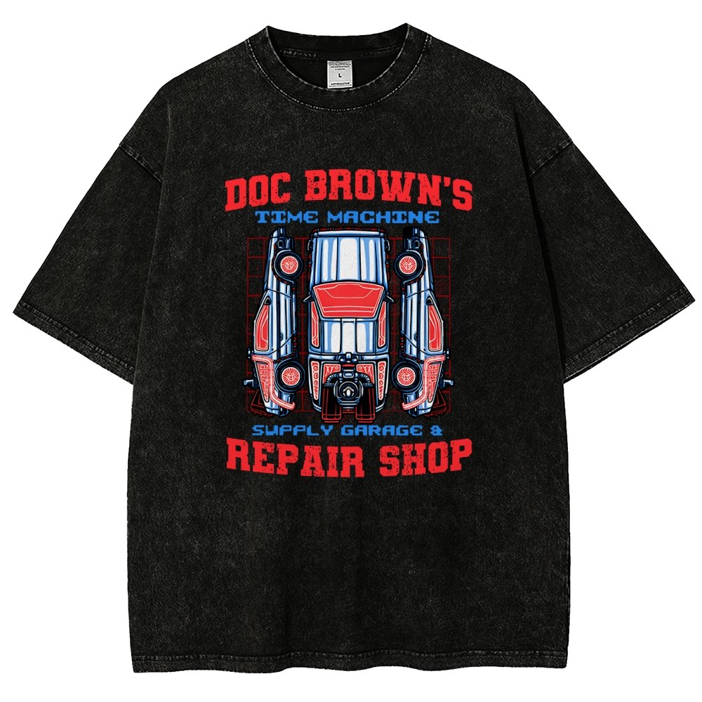 Time Machine Repair Shop Vintage Distressed T-shirt