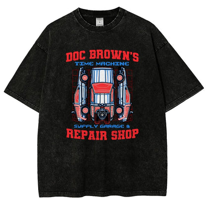 Time Machine Repair Shop Vintage Distressed T-shirt
