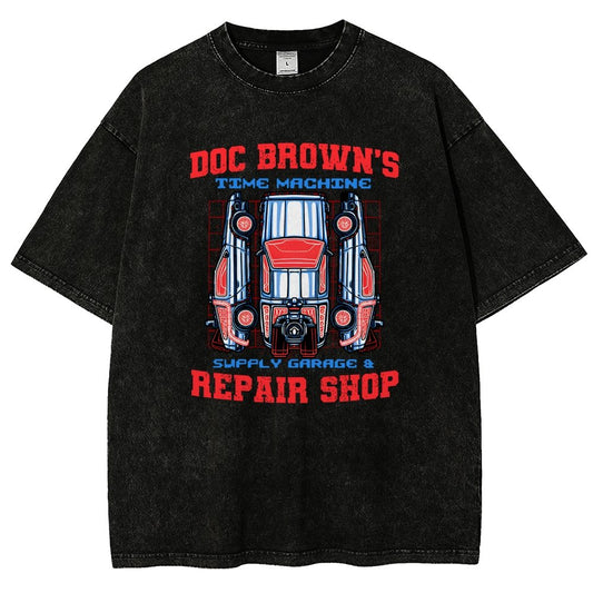 Time Machine Repair Shop Vintage Distressed T-shirt