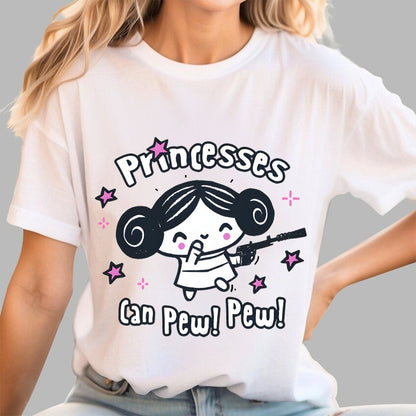 Princesses Can Pew! Pew! Too Geek T-Shirt
