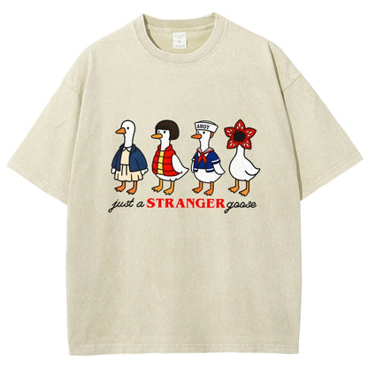 Just a stranger goose Vintage Distressed T-shirt