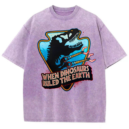 When Dinosaurs Ruled The Earth Vintage Distressed T-shirt