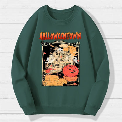Spookyville University Est 1998. Halloween Geek Cotton Sweatshirt