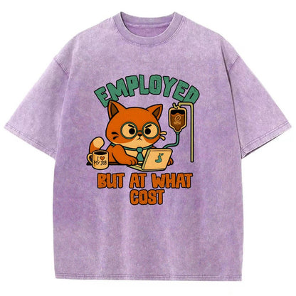 Employed But At What Cost Vintage Distressed T-shirt
