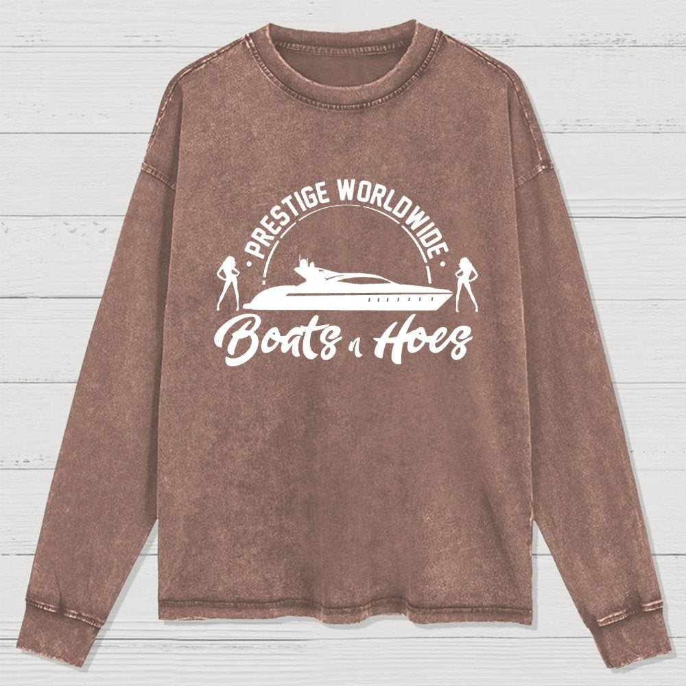 Boats 'n Hoes Washed Long Sleeve Tee