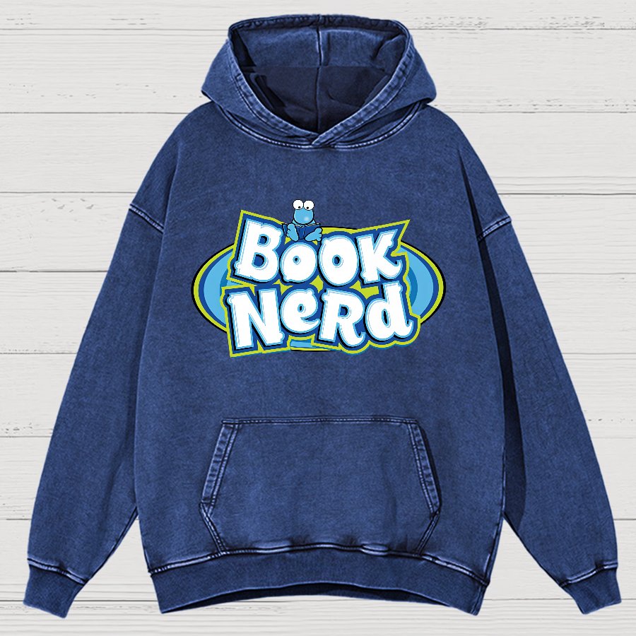 Book Nerd Vintage Distressed Hoodie