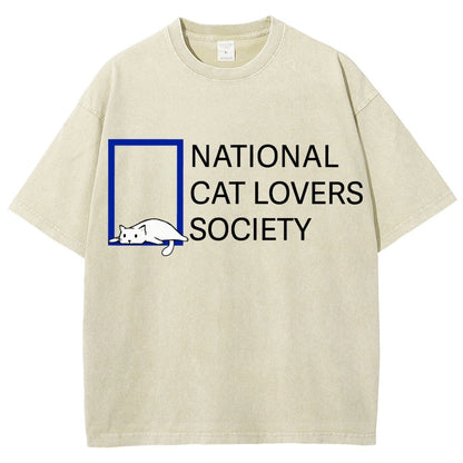 National Cat Lovers Society Vintage Distressed T-shirt