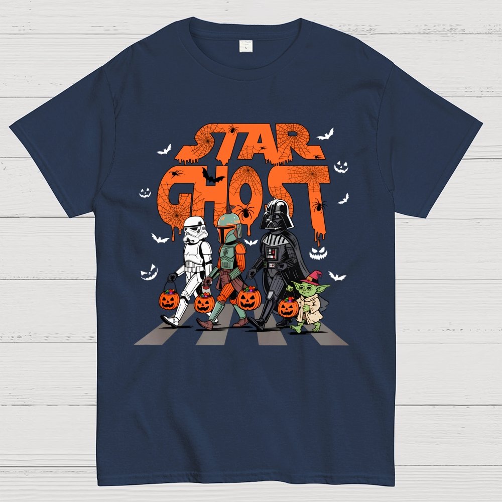 Star Ghost Halloween Galaxy Walking Halloween Unisex Geek T-Shirt