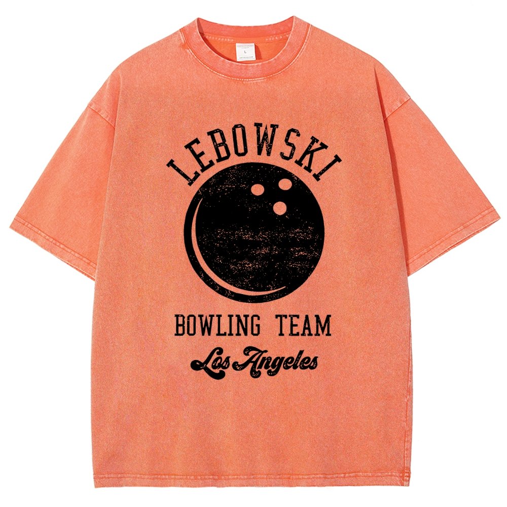 Lebowski Bowling Team Vintage Distressed T-shirt