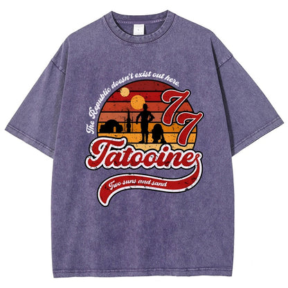 Vintage Two suns and sand Vintage Distressed T-shirt