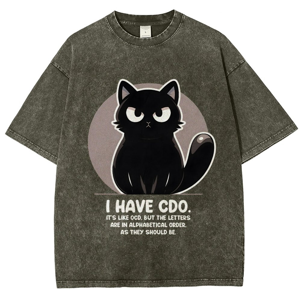 OCD vs CDO Vintage Distressed T-shirt