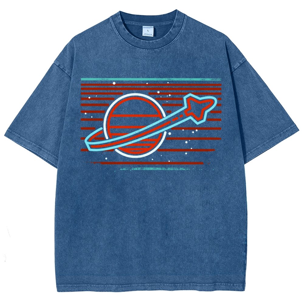 Retro Space Launch Vintage Distressed T-shirt