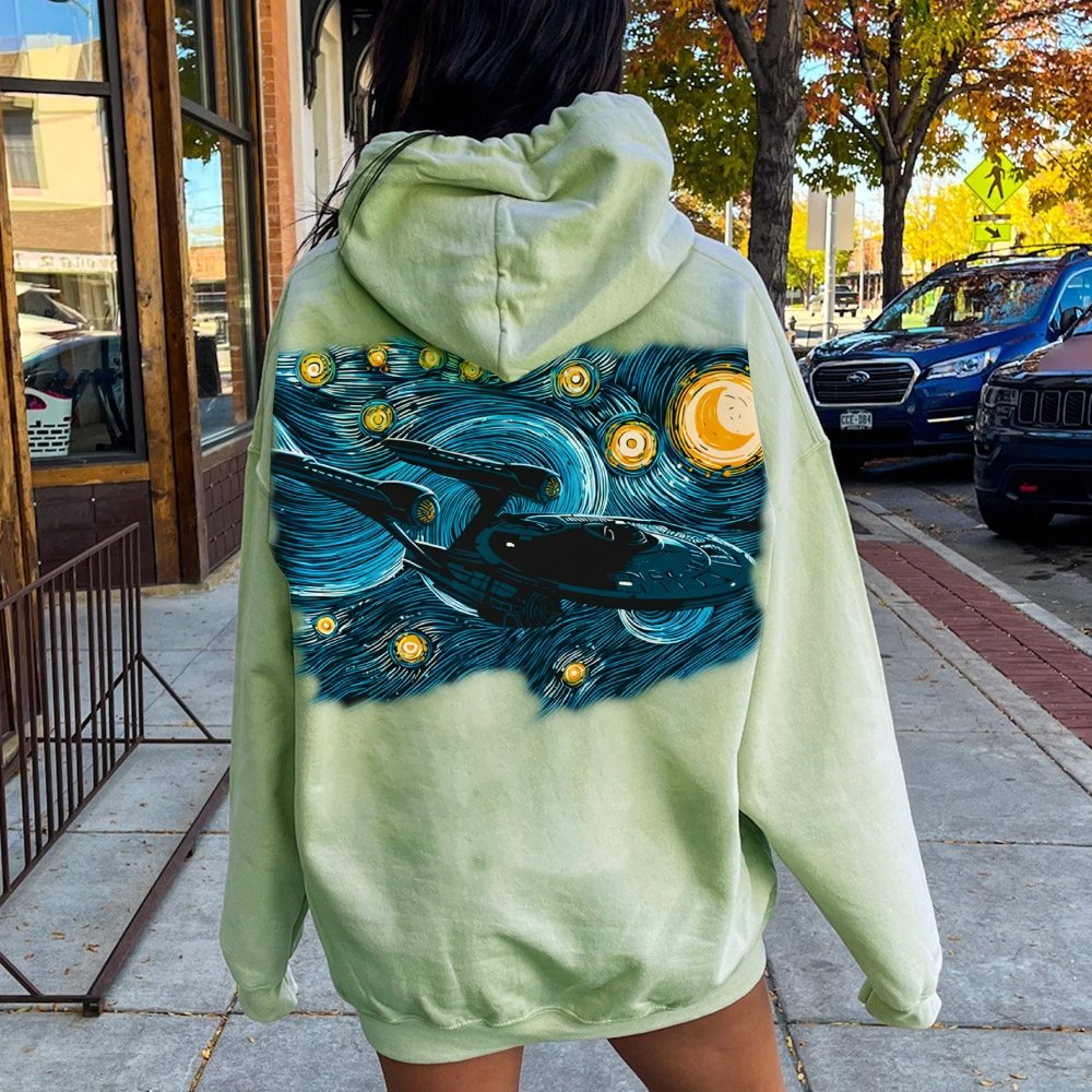 Printed Back Cotton Hoodie