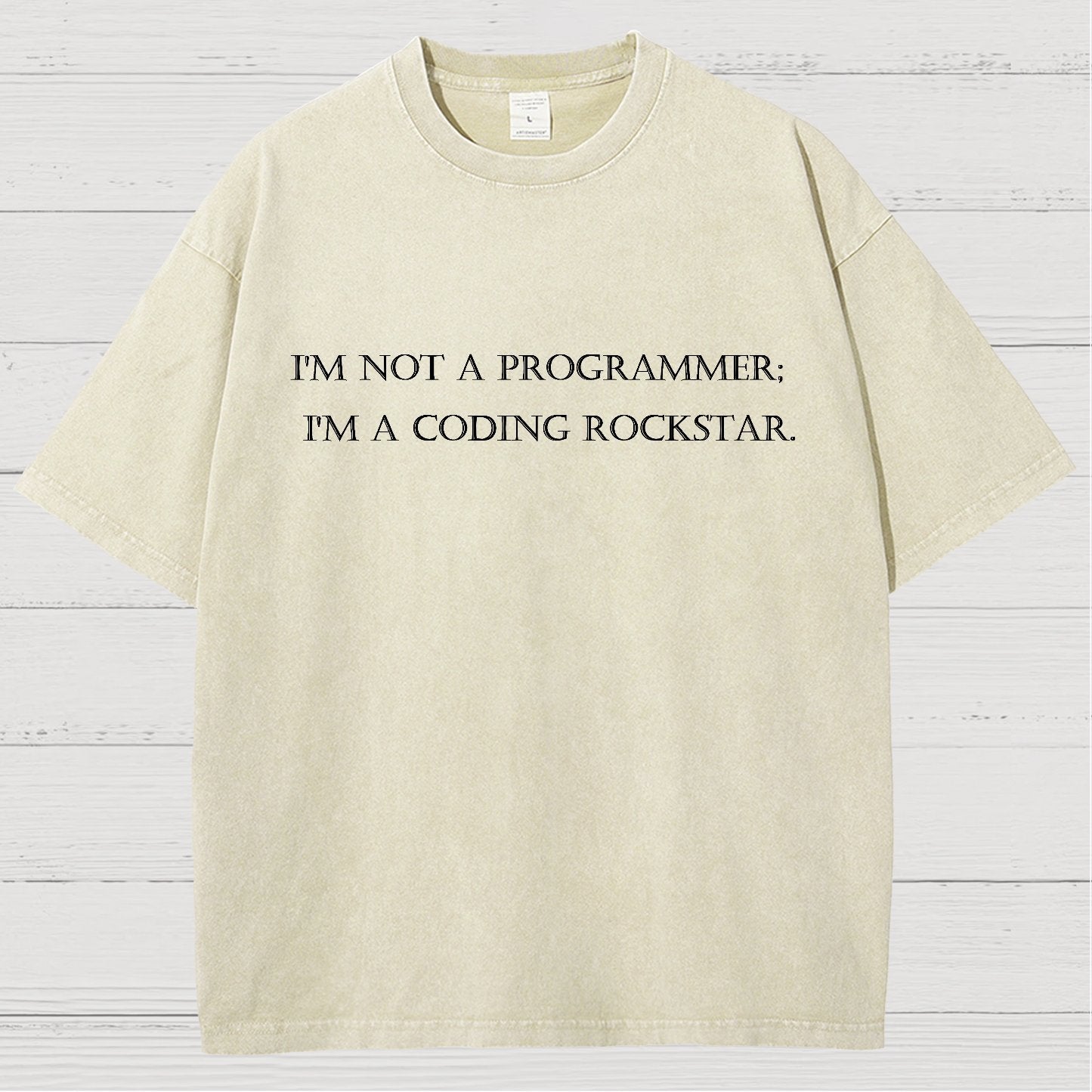 I'm Not A Programmer I'm A Coding Rockstar Nerd Vintage Distressed T-shirt