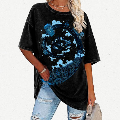 Time Machine Vintage Distressed T-shirt