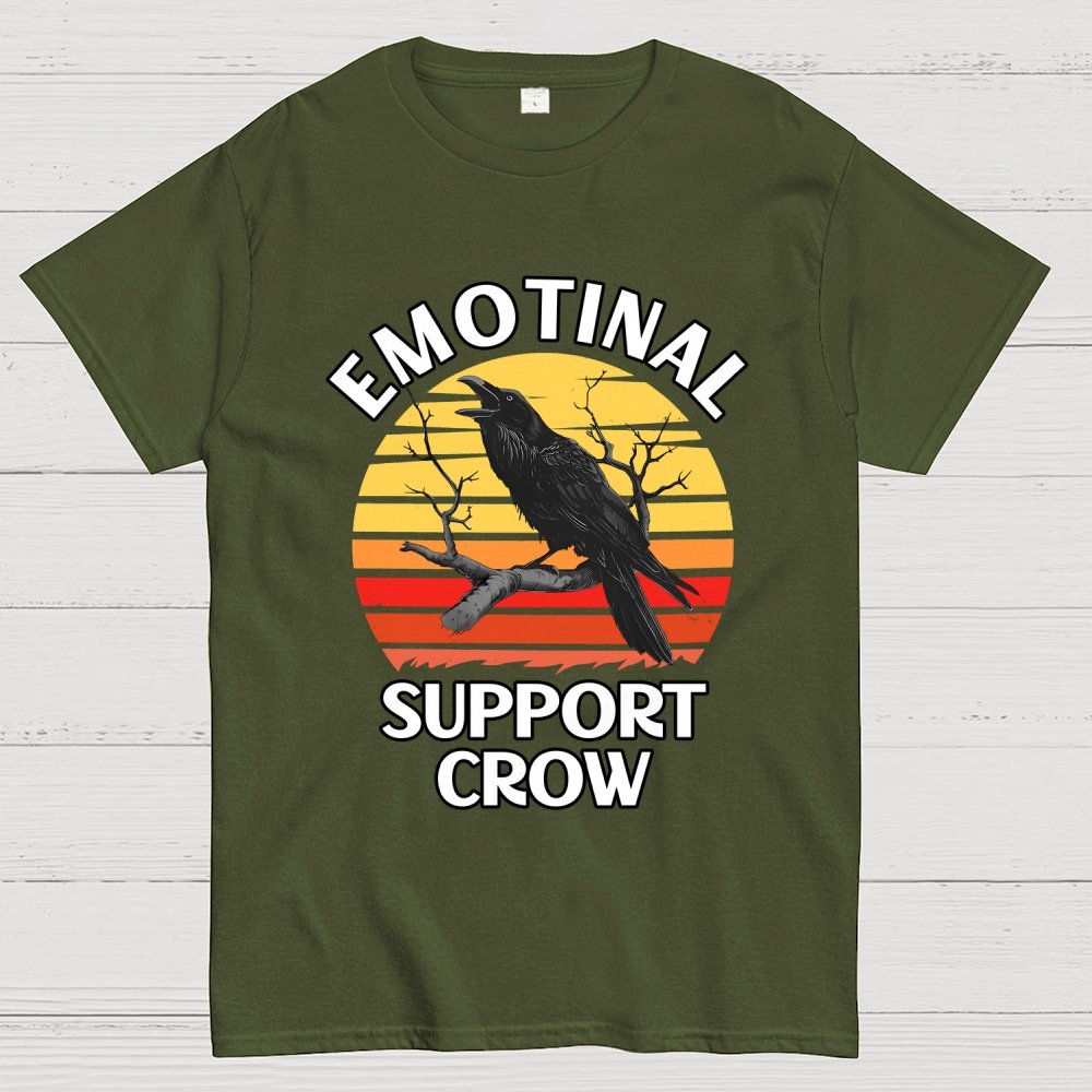Emotional Support Crow Unisex Geek T-Shirt
