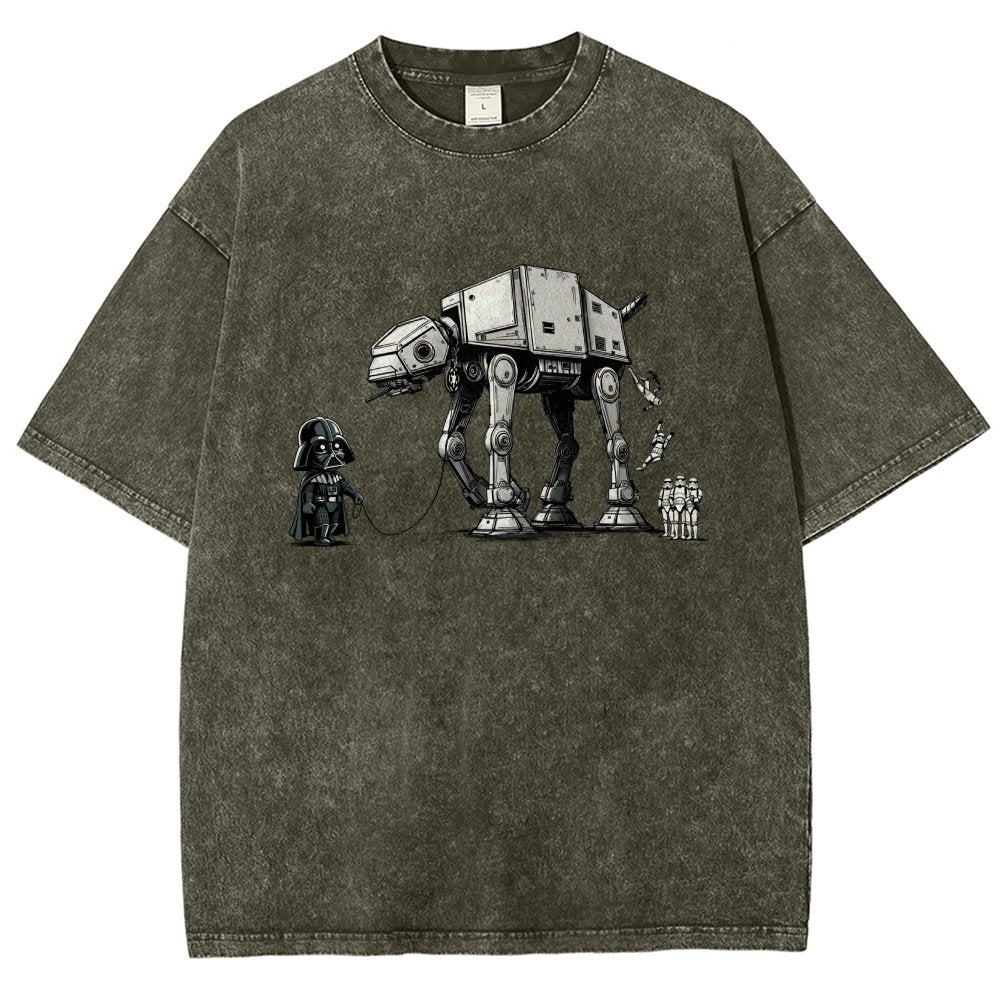 The villain and his adorable steel pet Vintage Distressed T-shirt