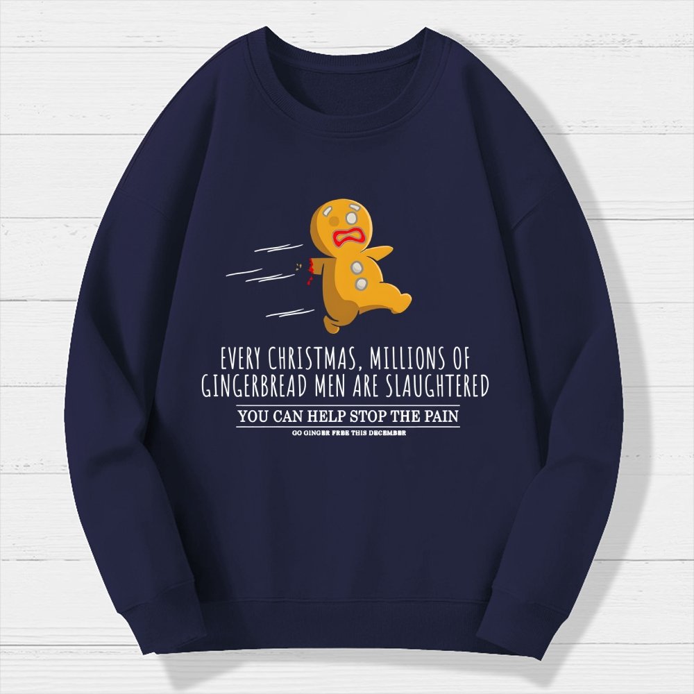 Gingerbread Man Geek Cotton Sweatshirt