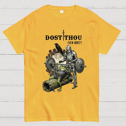 Dost Thou Even Hoist Funny Knight Spotting Frog Gym Geek T-Shirt