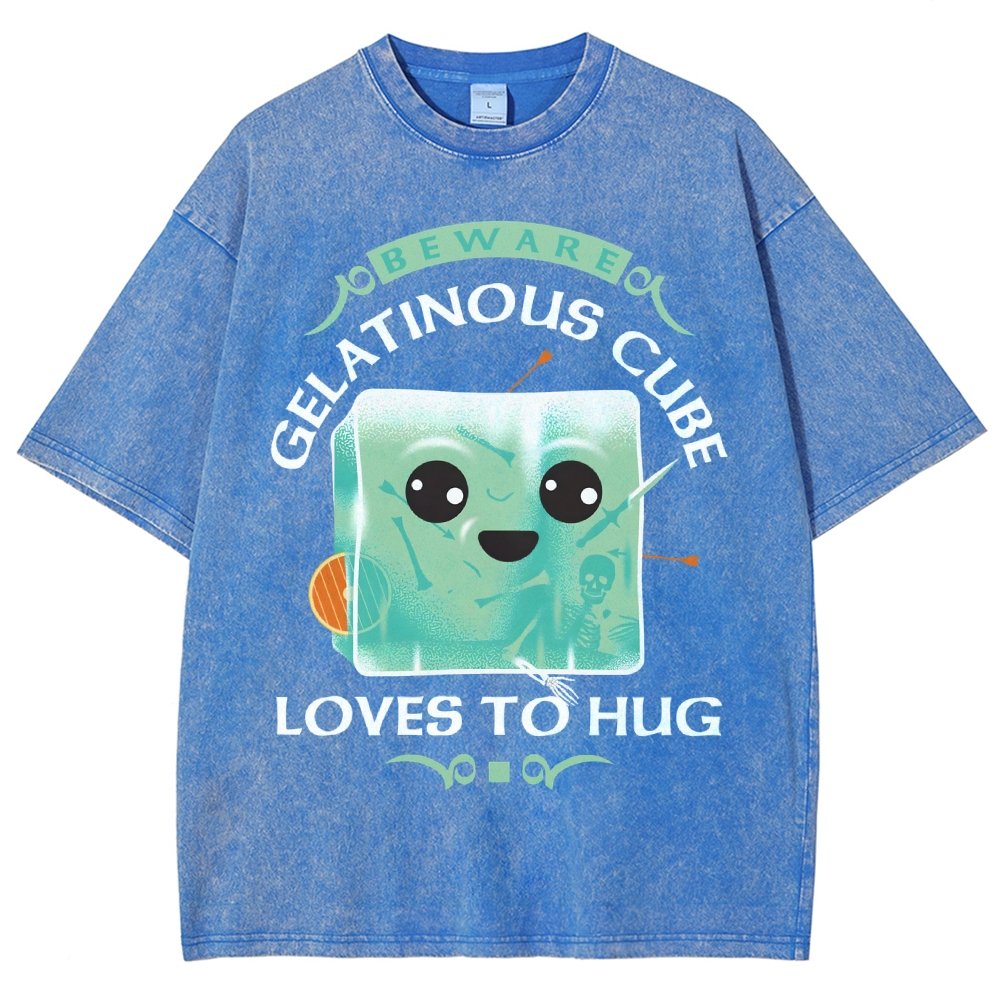 Gelatinous Cube Loves To Hug Vintage Distressed T-shirt
