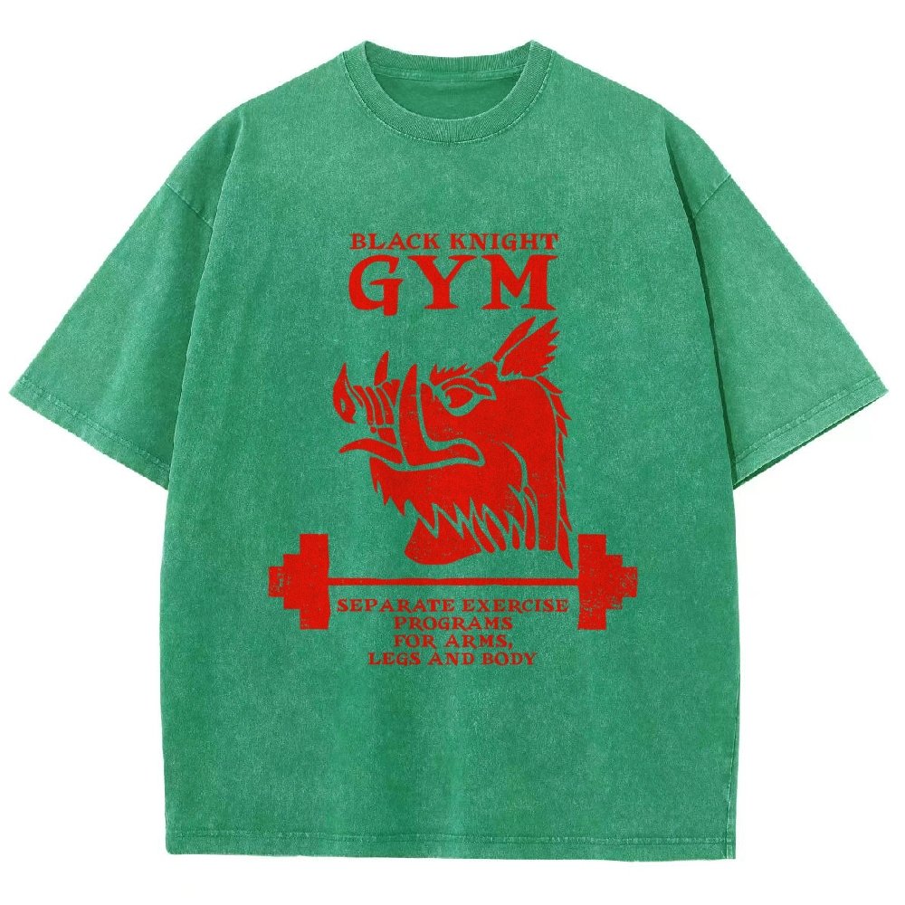 Black Knight Gym Vintage Distressed T-shirt