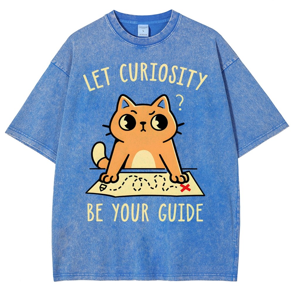 Let Curiosity Be Your Guide Vintage Distressed T-shirt