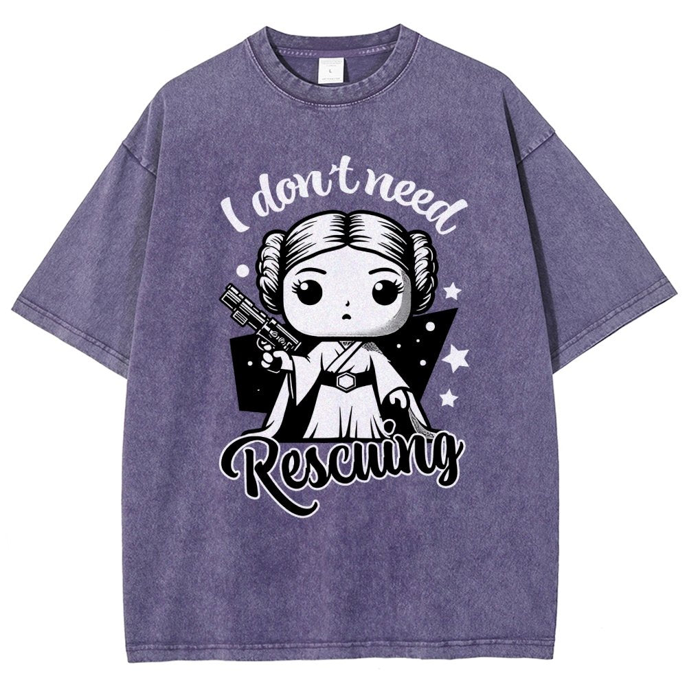 I Don't Need Rescuing Vintage Distressed T-shirt
