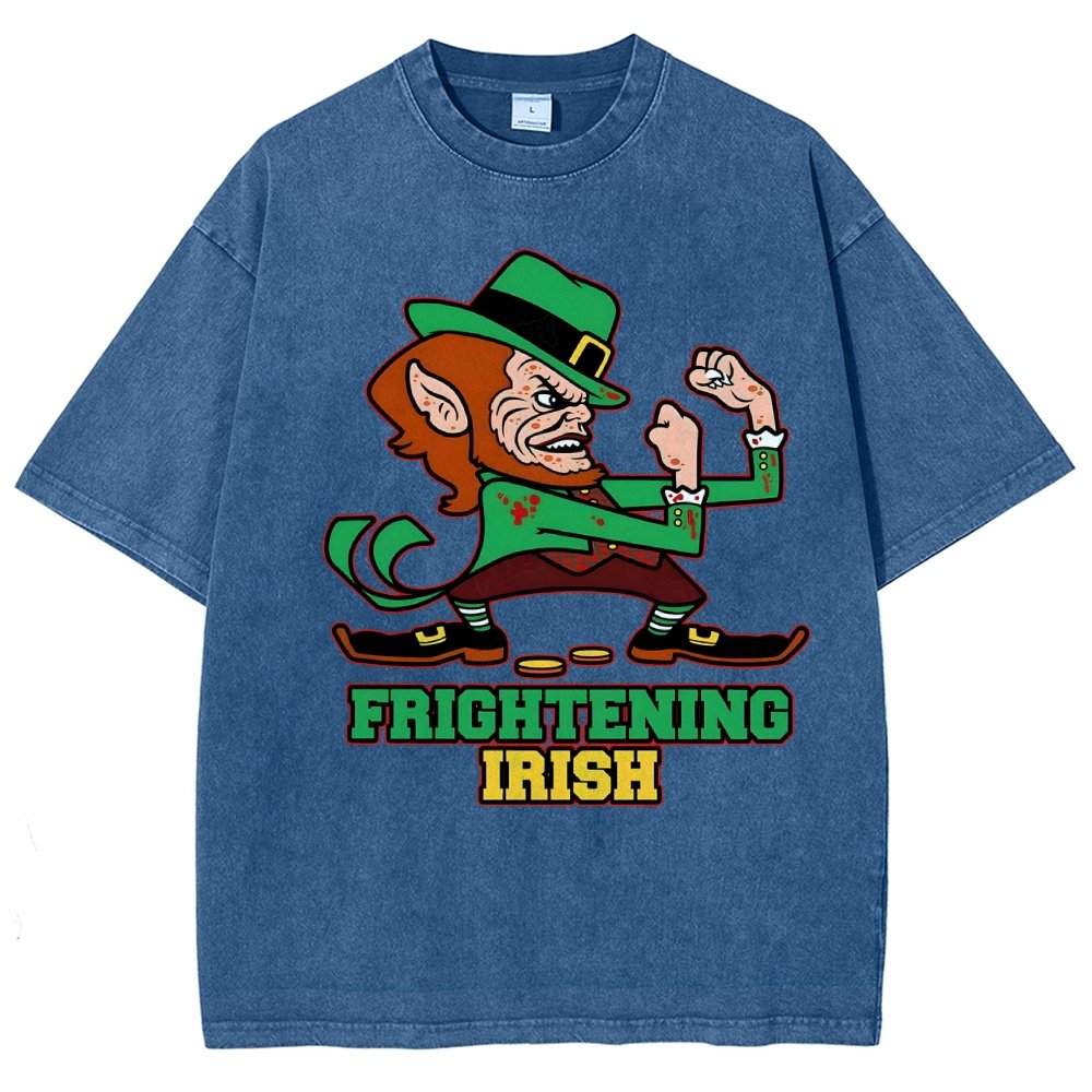 Frightening Irish- St. Patrick's Day Vintage Distressed T-shirt
