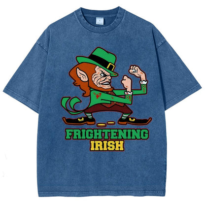Frightening Irish- St. Patrick's Day Vintage Distressed T-shirt