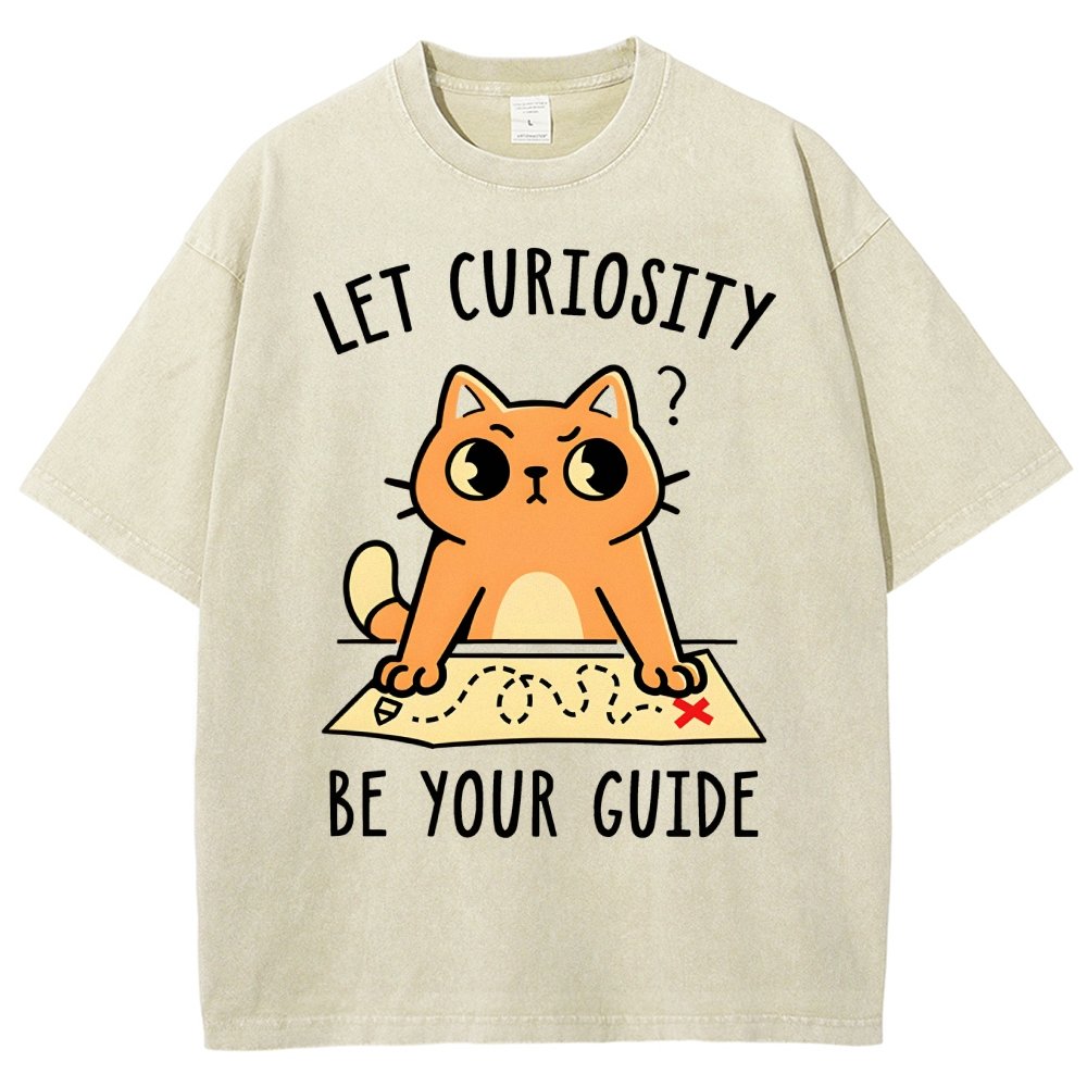 Let Curiosity Be Your Guide Vintage Distressed T-shirt