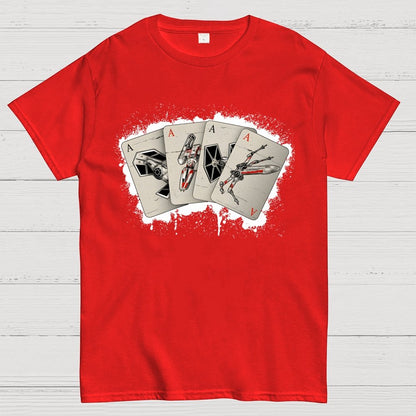 Spaceship Poker Geek T-Shirt